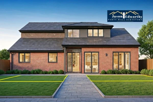 Home extension focusing on boundary line Sutton