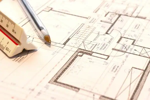 Image of architect Sutton drawings